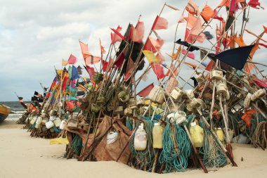 Ağ balıkçılık sahilde 3