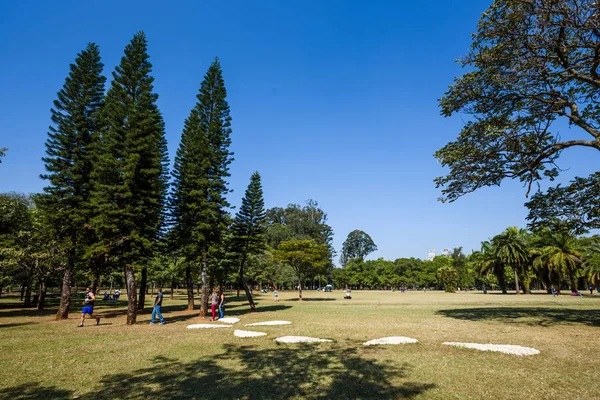 Personas descansando en el parque Ibirapuera — Foto de Stock