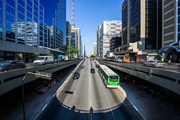 Avenida Paulista, Sao Paulo — Foto de Stock