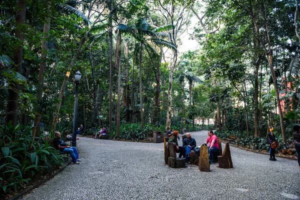 Parque Trianon en Avenida Paulista en Brasil — Foto de Stock