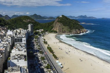 Copacabana Plajı'na havadan görünümü