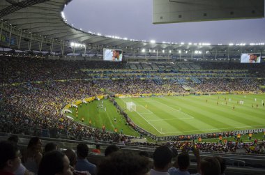 Rio De Janeiro, Brezilya, Haziran 2017: İspanya X Tahiti Maracan, Rio de Janeiro Konfederasyon Kupası için
