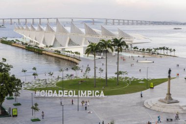 Pra��a Mau�� vista do terra��o do MAR, Rio de Janeiro, Brasil