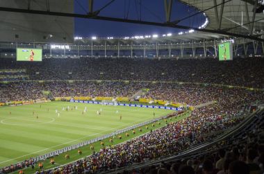 Rio De Janeiro, Brezilya, Haziran 2017: İspanya X Tahiti Maracan, Rio de Janeiro Konfederasyon Kupası için