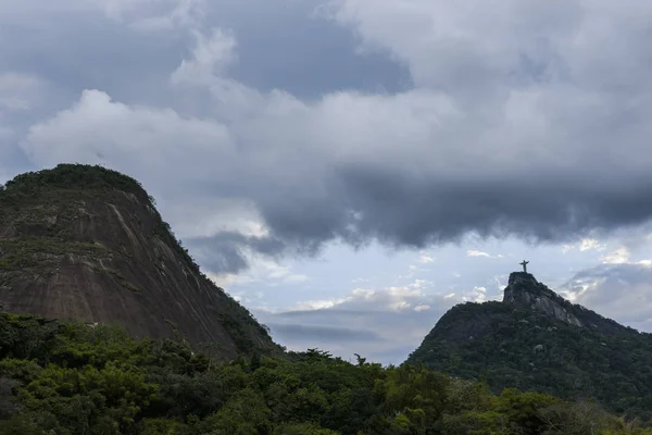 Cristo Redentor na Colina do Corcovado — Fotografia de Stock