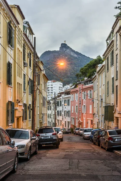 Rio Janeiro Brazílie Březen 2017 Soumrak Příjemné Rezidenční Ulici Ohledem — Stock fotografie