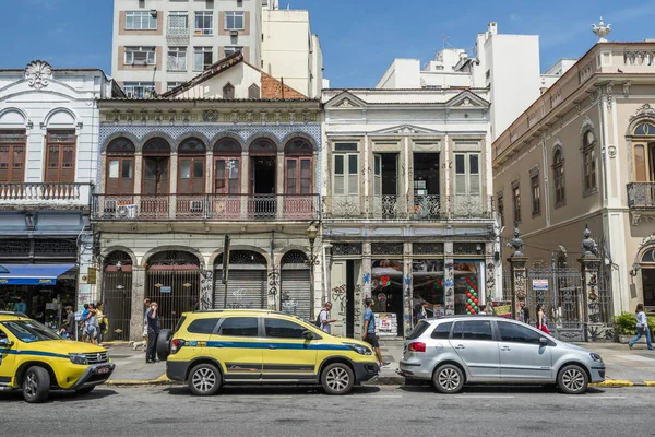 Typické staré historické budovy v ulici Catete, Rio de Janeir — Stock fotografie