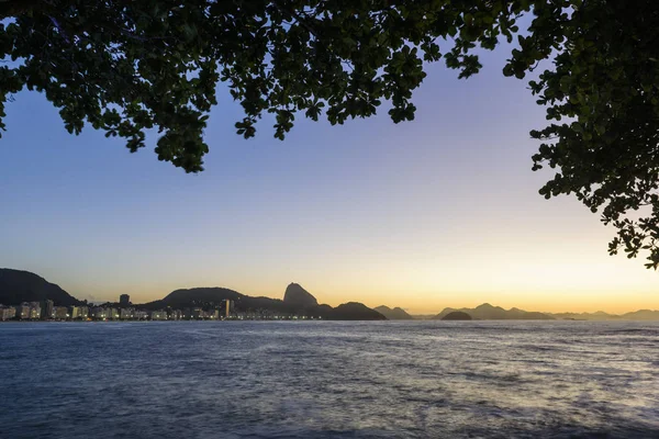 Východ slunce z Copacabana Fort — Stock fotografie