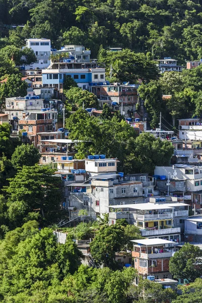 Favela na selva, distrito de Copacabana — Fotografia de Stock