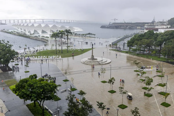 Vista do terra��o do MAR na Pra��a Mau��, Centro do Rio de Janei — Stok fotoğraf