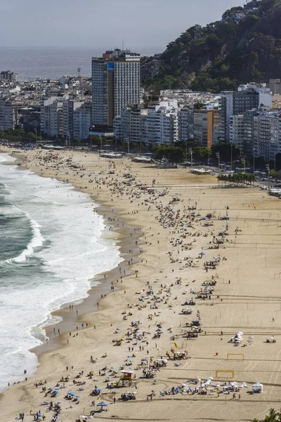 Letecký pohled na pláž Copacabana — Stock fotografie