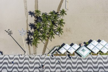Copacabana Plajı'na havadan görünümü