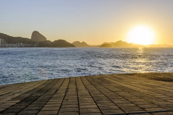 Východ slunce z Copacabana Fort — Stock fotografie