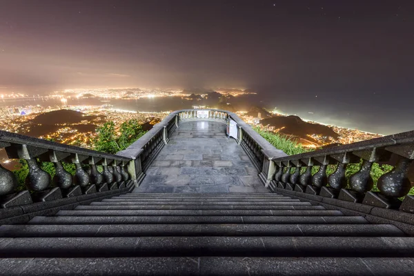 Hoře Corcovado v noci — Stock fotografie