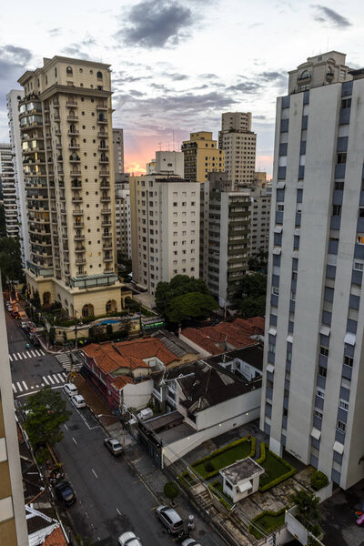 View to buildings in the neighborhood Jardim Paulista, south zone of the city of So Paulo, SP
