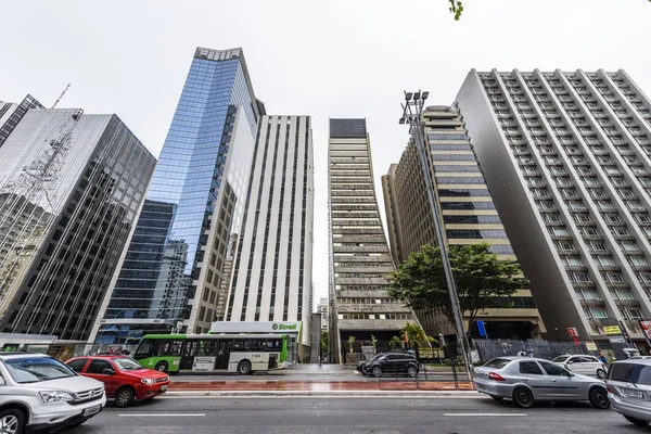 Paulista Avenue - is de belangrijkste straat — Stockfoto