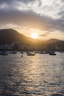 Günbatımı Urca yılında Rio de Janeiro, Brezilya görüldü
