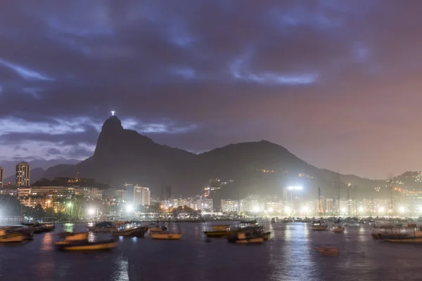 Tramonto visto da Urca in Rio de Janeiro, Brasile — Foto Stock