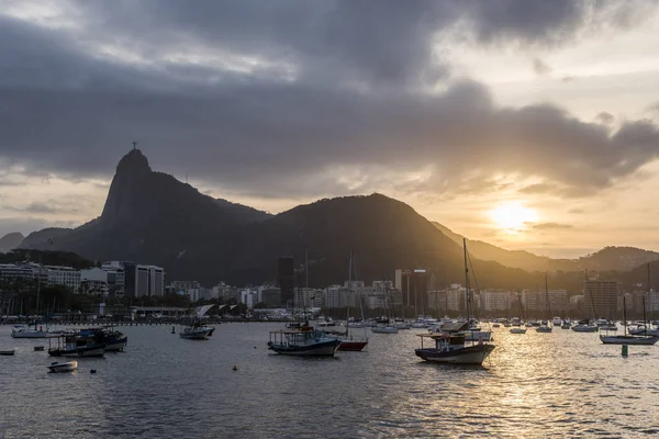 Západ slunce z Urca, Rio de Janeiro, Brazílie — Stock fotografie