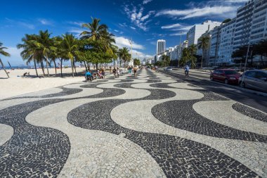 CopacabanaPlajı tipik sahil yürüyüş