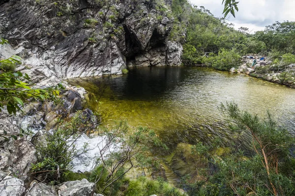 Tombador Cachoeira no Parque Nacional da Serra do Cipo — Fotografia de Stock