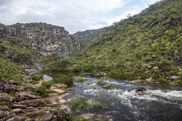 Rio Cerrado perto da Cachoeira de Andorra — Fotografia de Stock