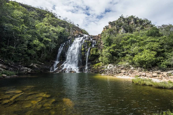 Serra Morena wodospad w Serra do Cip — Zdjęcie stockowe