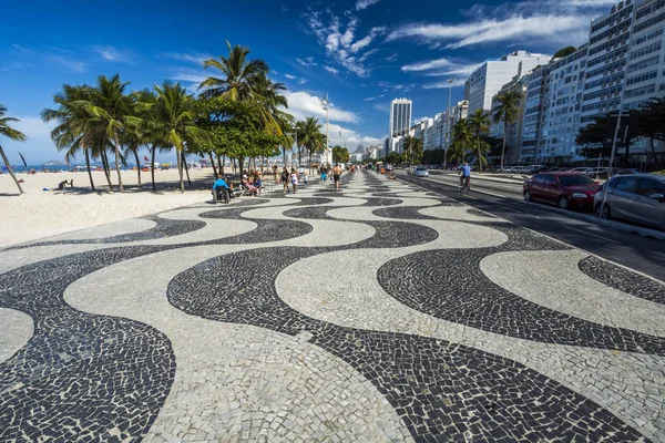 CopacabanaPlajı tipik sahil yürüyüş