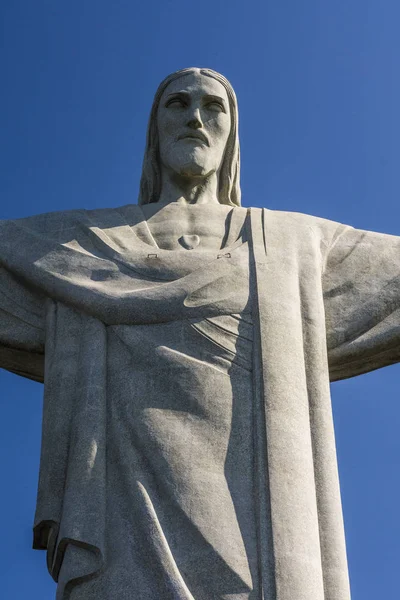 Cristo Redentor socha na vrcholu Morro atrakce Corcovado — Stock fotografie