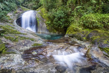 Kristal berraklığında su ile güzel Atlantik Rainforest Nehri