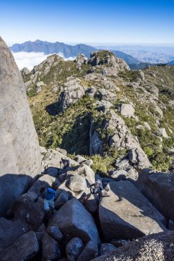 Itatiaia Milli Parkı, dağlarda trekking görüntülemek, 