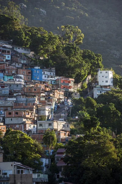 Widok Cerro Favela Dzielnicy Cosme Velho Rio Janei — Zdjęcie stockowe