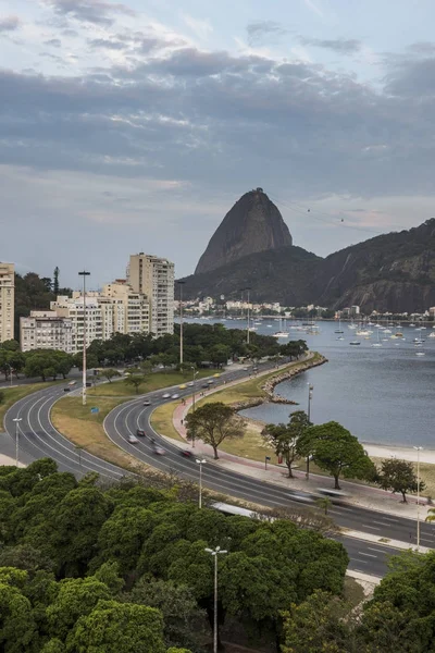 View to Botafogo Beach and Sugar Loaf Mountain — Stock Photo, Image