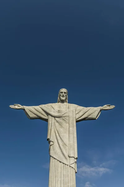 Toon Van Christus Verlosser Standbeeld Top Van Berg Corcovado Forest — Stockfoto