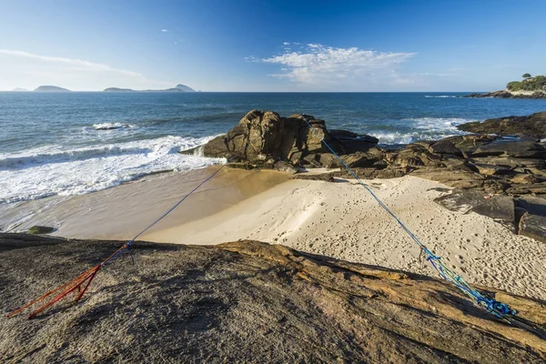 Slackline durante la madrugada — Foto de Stock