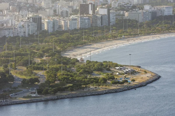 Acar Dağından Praia Flamengo Rio Janeiro Brezilya — Stok fotoğraf