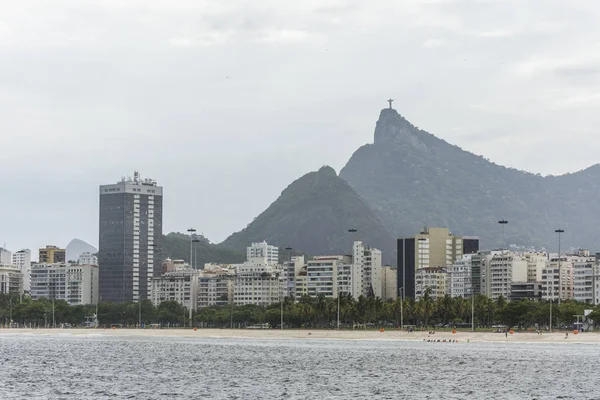 Cristo Redentor e Corcovado Montanha — Fotografia de Stock