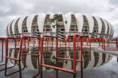 Rio Grande Do Sul, Brezilya, Ekim 2017: Beira-Rio Porto Alegre dıştan görülen Stadyumu