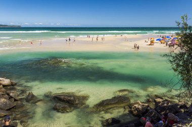 Guarda yapmak Embau plaj ve Madre nehir, Santa Catarina State, Güney Brezilya