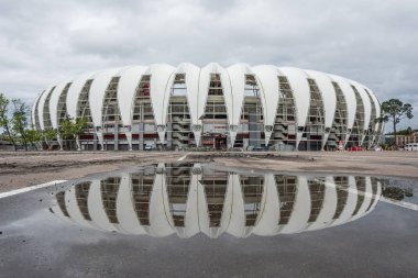 Rio Grande Do Sul, Brezilya, Ekim 2017: Beira-Rio Porto Alegre dıştan görülen Stadyumu