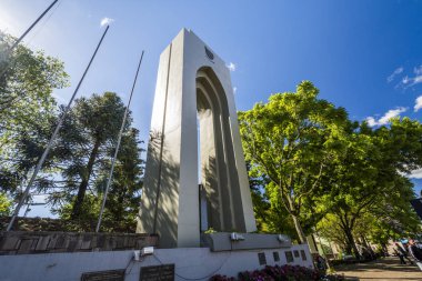 Nova Petropolis merkezi kare, Rio Grande dağlarda Alman kolonizasyon küçük bir kasaba mı Sul devlet, Güney Brezilya