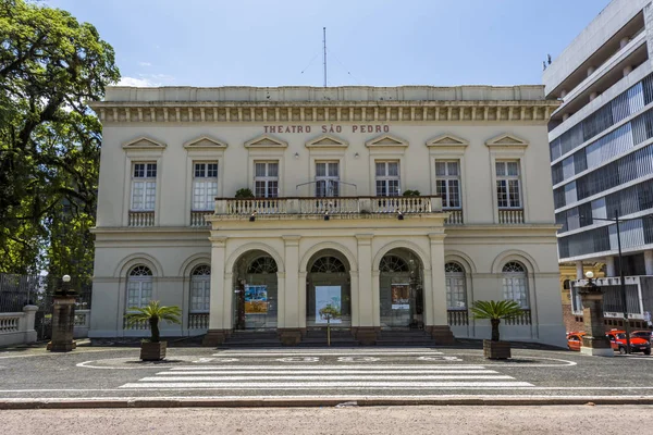 Teatro São Pedro Centro Porto Alegre Rio Grande Sul Brasil — Fotografia de Stock