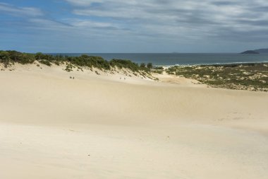 Kum tepeleri Joaquina Beach, Florianopolis, Santa Catarina Adası, Güney Brezilya