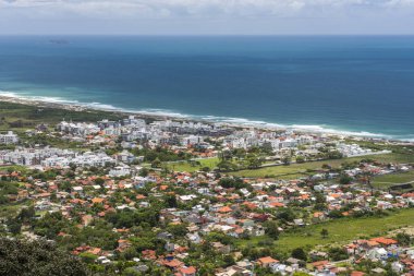 View from Morro do Lampi��o to Campeche Beach in Florian��polis, clipart