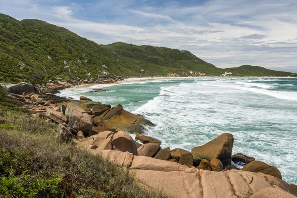 Udsigt Til Galheta Strand Florianopolis Santa Catarina Island Det Sydlige - Stock-foto