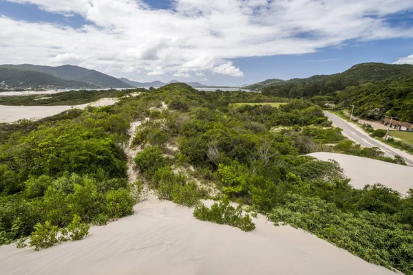 Dune Sabbia Joaquina Beach Florianopolis Isola Santa Catarina Brasile Meridionale — Foto Stock