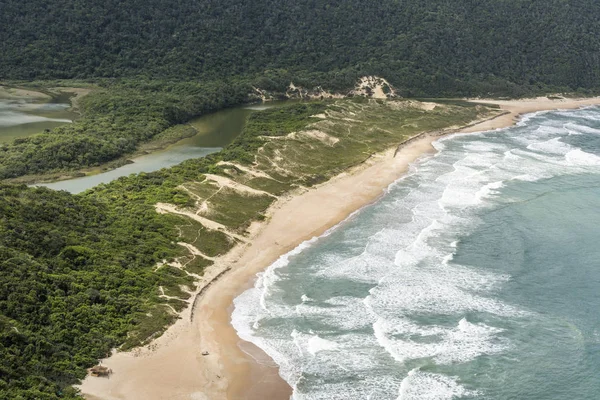 Vista Desde Colina Pico Coroa Hasta Playa Lagoinha Leste Florianópolis — Foto de Stock