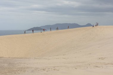 Kum tepeleri Joaquina Beach, Florianopolis, Santa Catarina Adası, Güney Brezilya