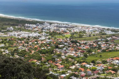 View from Morro do Lampi��o to Campeche Beach in Florian��polis, clipart