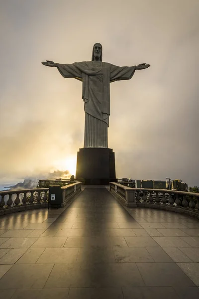 Brazylia Rio Janeiro Stycznia 2018 Widok Cristo Redentor Chrystusa Zbawiciela — Zdjęcie stockowe